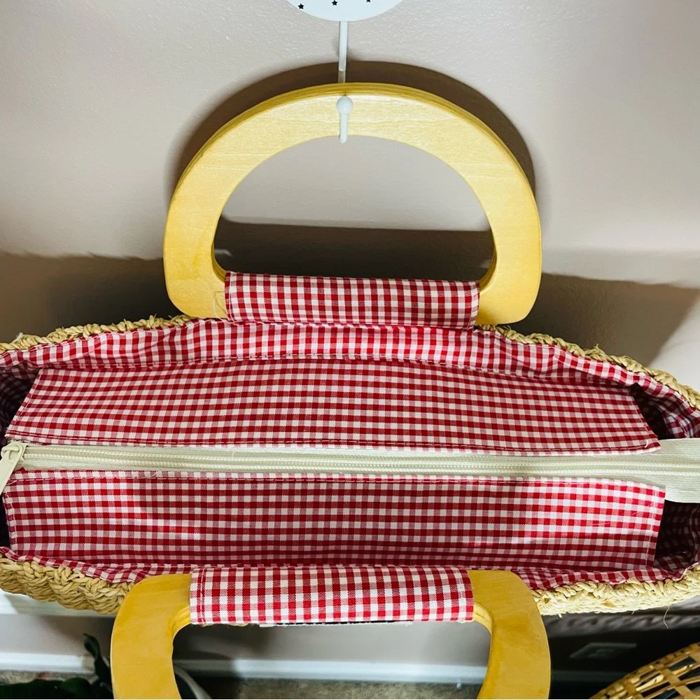 Straw Tommy Hilfiger gingham purse - Picture 8 of 8